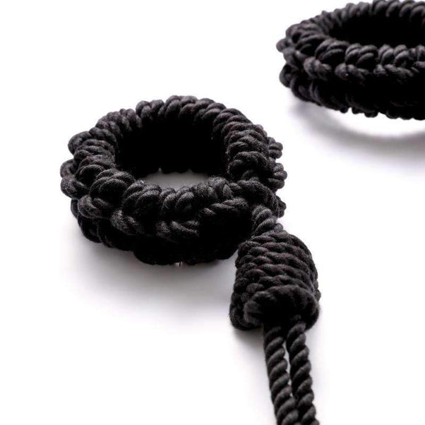Shibari Rope Bondage Handcuffs + Ankle-cuffs Restraints / Braided BDSM Bondage gear / kinbaku Sex Toys -lovershop01