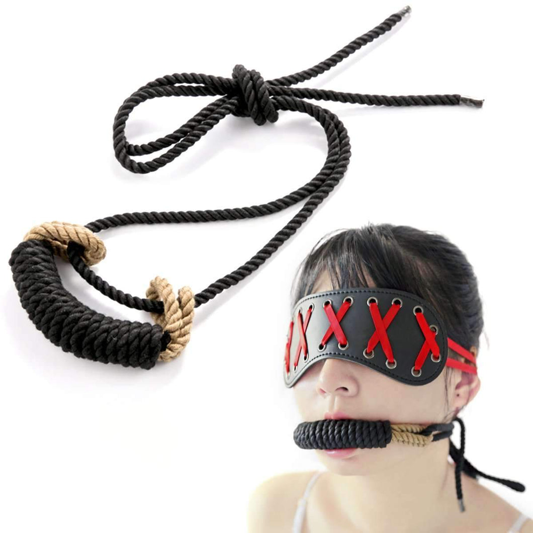 Shibari rope gag - BDSM bite gag with rope tie - Handmade Bondage toy Sex Toys -lovershop01