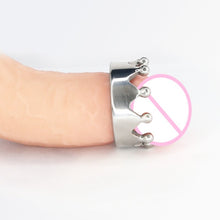 Load image into Gallery viewer, CROWN GLANS RING METAL STAINLESS STEEL PENIS RING LOCK Sex Toys -lovershop01

