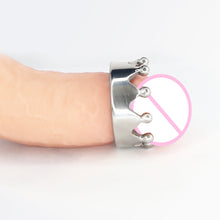 Load image into Gallery viewer, CROWN GLANS RING METAL STAINLESS STEEL PENIS RING LOCK Sex Toys -lovershop01
