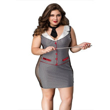 Load image into Gallery viewer, Schoolgirl Cosplay Costumes Grid Tops and Mini Skirt Sexy Lingerie Outfit For Sex Role-playing Games
