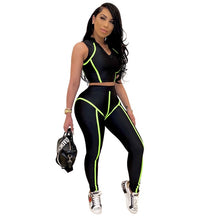 Load image into Gallery viewer, Sexy 2 Piece Set Sleeveless Crop Top+Trousers Sex Toys -lovershop01
