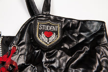 Load image into Gallery viewer, School Girl Sex Uniform Faux Leather and Plaid Skirt Lingerie
