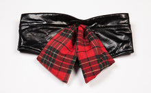 Load image into Gallery viewer, School Girl Sex Uniform Faux Leather and Plaid Skirt Lingerie

