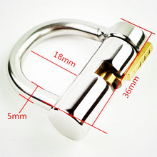 Load image into Gallery viewer, 5MM PA LOCK  PRINCE ALBERT LOCKED CHASTITY D-RING Sex Toys -lovershop01
