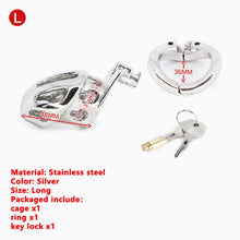 Load image into Gallery viewer, Male Chastity Device Stainless Steel Penis Cage Bird Metal Cock Ring Lock Slave BDSM Bondage Restraint Sex Toy Men Sex Toys -lovershop01
