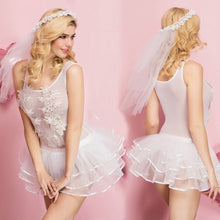 Load image into Gallery viewer, Sexy Wedding Dress Uniform Cosplay Lingerie Set
