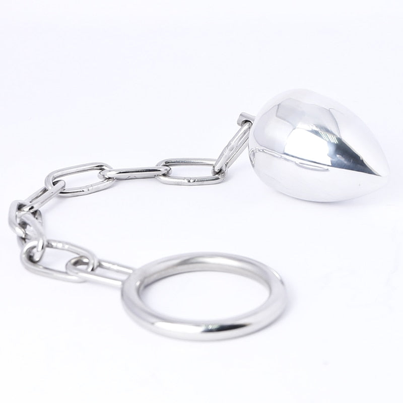Anal Plug with Cock Ring Male Penis Ring Chastity Device Sex Toys -lovershop01