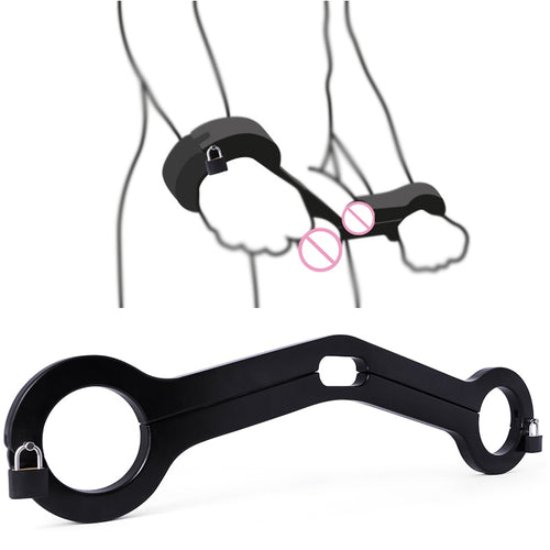 WOODEN HUMBLER BALLS TO WRIST HUMBLER RESTRAINT - SCROTUM CLAMP Sex Toys -lovershop01