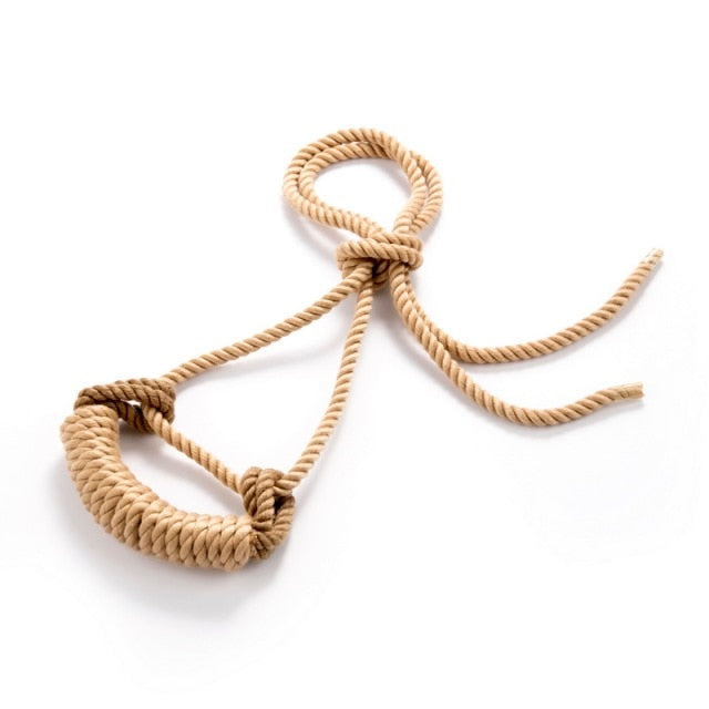 SM BONDAGE SHIBARI ROPE GAG - BDSM BITE GAG WITH ROPE TIE - HANDMADE BONDAGE TOY Sex Toys -lovershop01