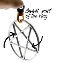 Load image into Gallery viewer, STAR STAINLESS STEEL PENTAGRAM SHIBARI SUSPENSION RING BONDAGE GEAR Sex Toys -lovershop01
