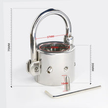 Load image into Gallery viewer, LOCKING SPIKED CBT FOR BALLS AND PENIS LOCKING CHASTITY DEVICE Sex Toys -lovershop01
