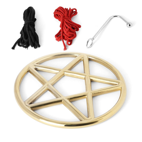 GOLD PENTAGRAM SHIBARI SUSPENSION RING BONDAGE GEAR Sex Toys -lovershop01