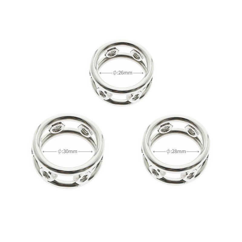 SPIKED GLANS RING COCK STAINLESS STEEL MALE SEX TOYS Sex Toys -lovershop01