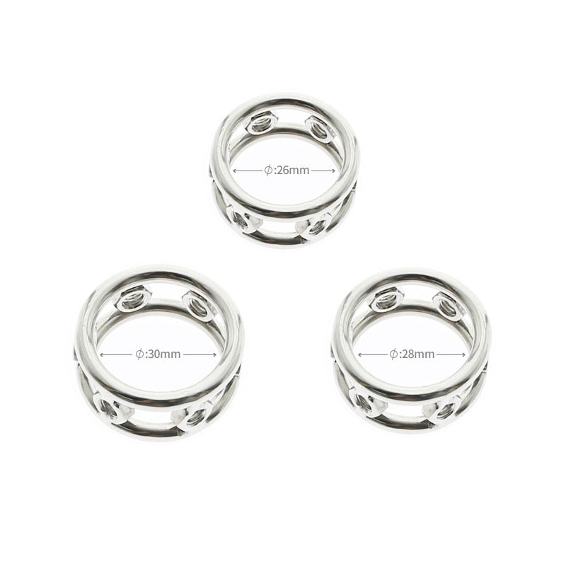 SPIKED GLANS RING COCK STAINLESS STEEL MALE SEX TOYS Sex Toys -lovershop01