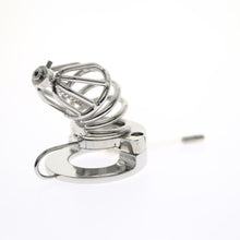 Load image into Gallery viewer, 2-IN-1 BALL STRETCHER COCK CAGE WITH CATHETER Chastity Cage Sex Toys -lovershop01
