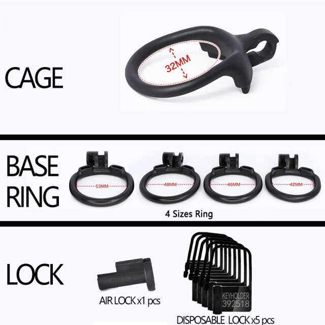 MAMBA 3D PRINTED CHASTITY TRAINING RING CHASTITY DEVICE Sex Toys -lovershop01