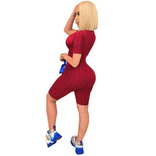 Load image into Gallery viewer, Solid Color Zipper Short Sleeve Casual Slim Jumpsuits Sex Toys -lovershop01
