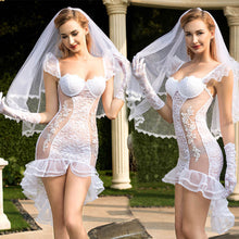 Load image into Gallery viewer, Sexy Wedding Dress Uniform Cosplay Lingerie Set
