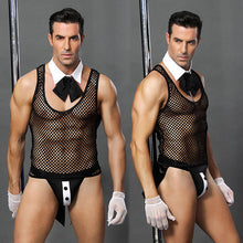 Load image into Gallery viewer, Men Sexy Mesh Bodysuit Adult Role Play Suit
