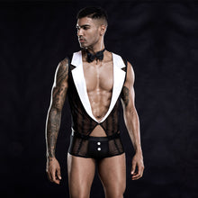 Load image into Gallery viewer, Mens Cosplay Waiter Sexy Lingerie Set Tuxedo Roleplay -3PCS
