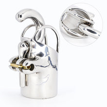 Load image into Gallery viewer, PA Puncture Stainless Steel Male Chastity Device With Stealth Lock Penis Lock
