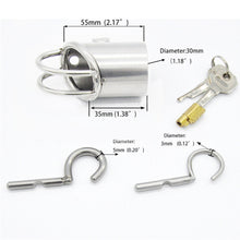 Load image into Gallery viewer, PA Puncture Stainless Steel Male Chastity Device With Stealth Lock Penis Lock
