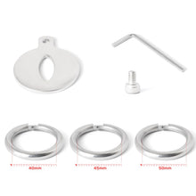 Load image into Gallery viewer, Stainless Steel Chastity Cage - Screws Cock Ring
