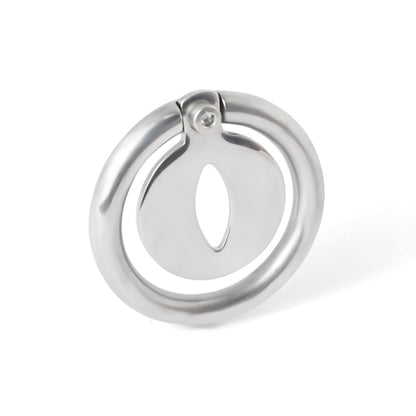 Stainless Steel Chastity Cage - Screws Cock Ring