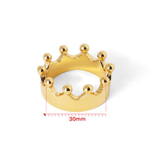 Load image into Gallery viewer, GOLD PLATED - CROWN GLANS RING

