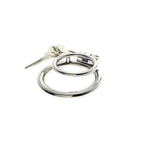 Load image into Gallery viewer, Steel double cock ring with lock
