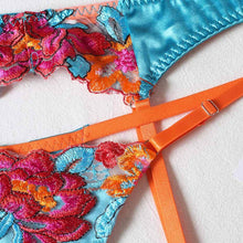Load image into Gallery viewer, Erotic Lingerie Floral Embroidery Lace Bra Set
