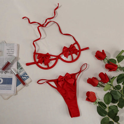 Sexy Lingerie With Bow Tie And Hollow Out