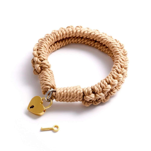 Braided Shibari rope collar for D/s