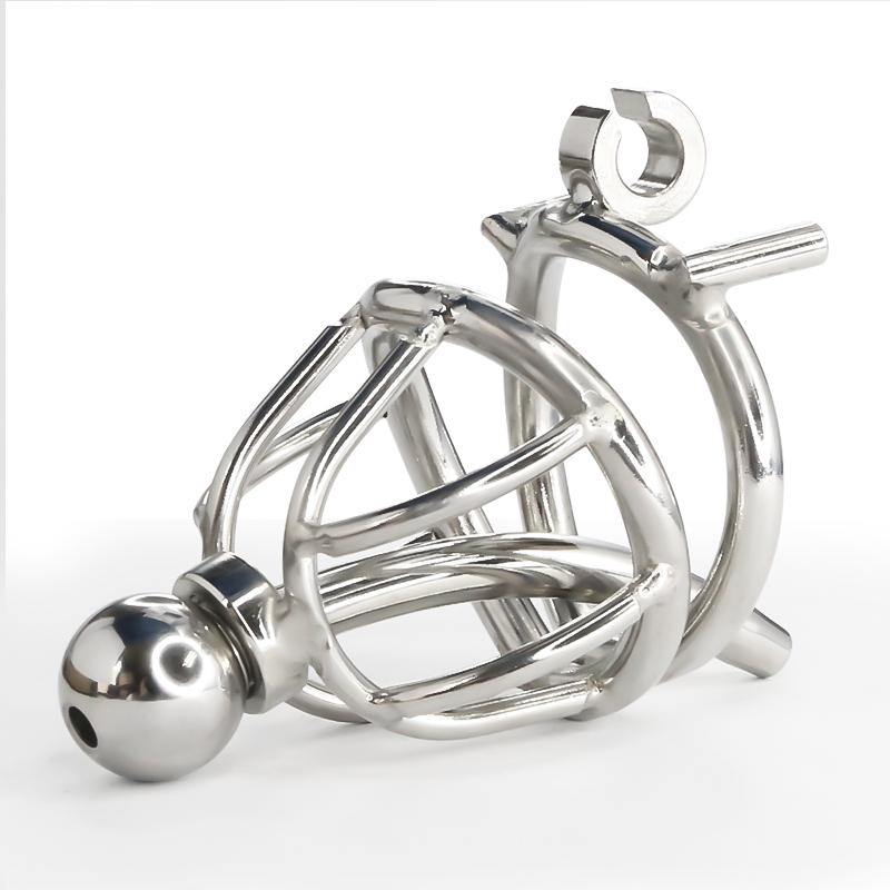 Is a short metal chastity device safe with catheter?