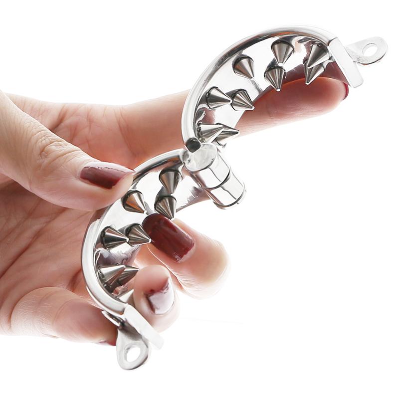 Kali's Teeth Chastity Bracelet with Silver Teeth for Total Control