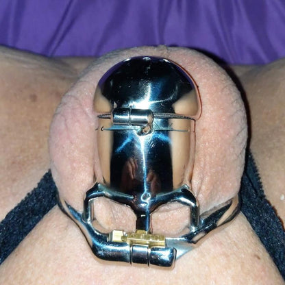 How to clean a small chastity cage with double openings
