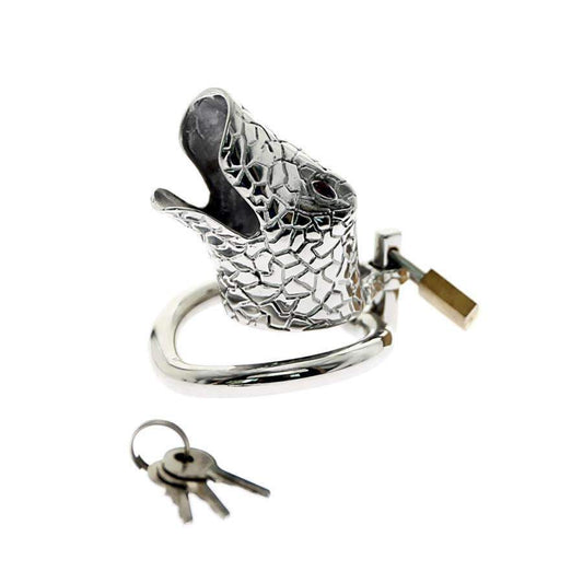 Snake chastity cage for wild domination play