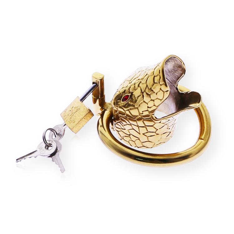 Exotic animal chastity device with bold flair
