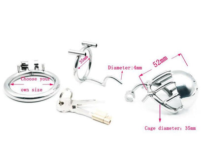 Invisible lock system for PA Chastity