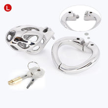 Load image into Gallery viewer, Can you escape a locked steel cock cage?
