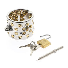 Load image into Gallery viewer, BDSM Spiked Chastity Bracelet – Kali’s Teeth 4-Row Design
