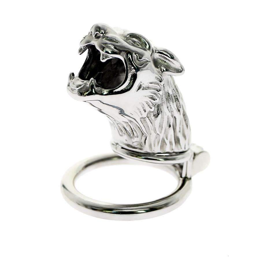 Male chastity cage with tiger design