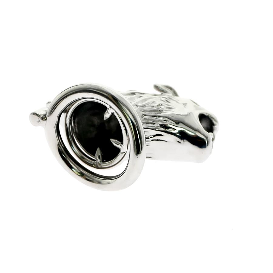 Chastity device with tiger head tip