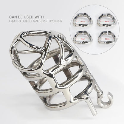 New comfort-fit chastity device with curved ring