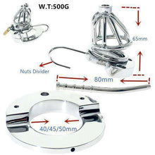 Load image into Gallery viewer, Secure metal chastity device for long-term denial
