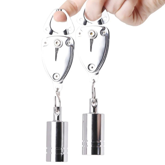 What are weighted nipple clamps used for?
